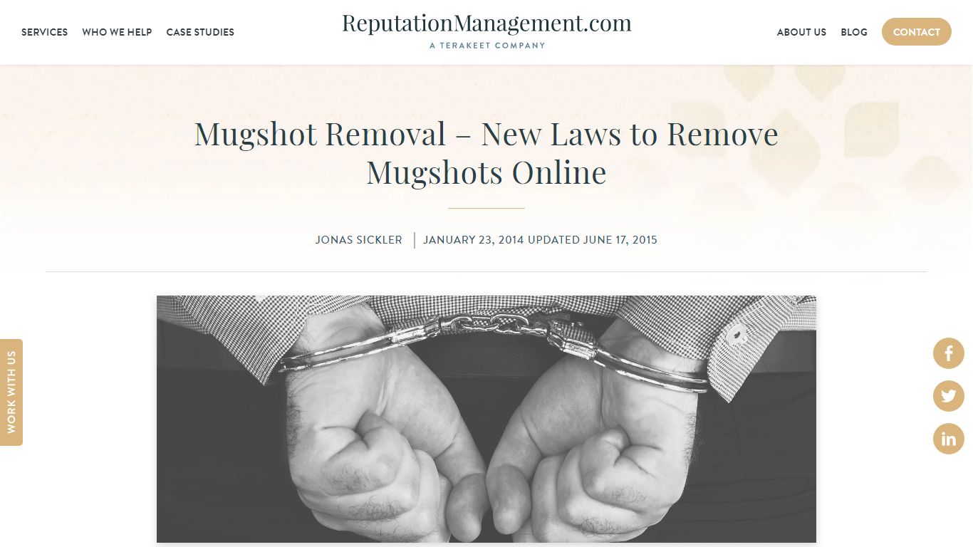 Mugshot Removal - New Laws to Remove Mugshots Online